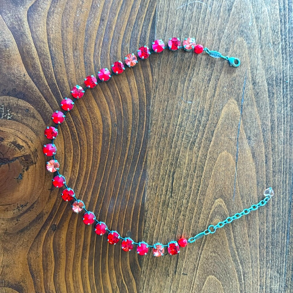 Sabika red crystal necklace